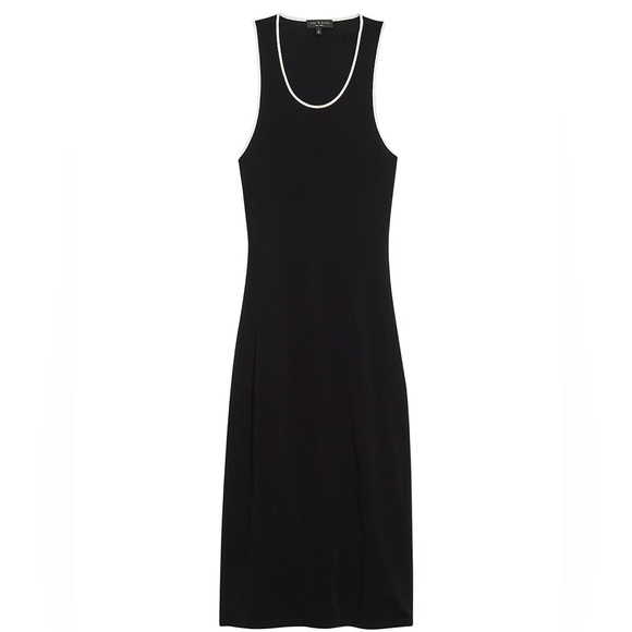 Rag & Bone Nora piped open back dress black - Picture 1 of 5